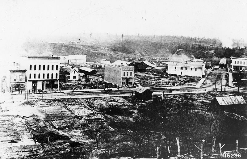 File:Photograph of the Aftermath of the Big Fire in the Town of Newaygo, Michigan - NARA - 2129323.jpg