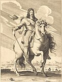 Король Людовик XIII. 1643. Офорт, резец