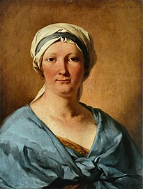 Une sibylle, dit portrait supposé de Madame Subleyras, vers 1740, huile sur toile, 63,6 × 49 cm, Berlin, Gemäldegalerie.