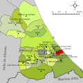 Розташування муніципалітету Пілес у комарці Сафор