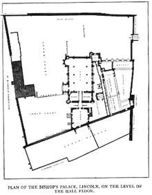 Plan of Bishop's Palace, Lincoln, by Edward James Willson, 1848 Plan of Bishop's Palace, Lincoln, 1848.png