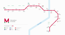 Map of Granada Metro.