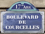Plaque Boulevard Courcelles - Paris XVII (FR75) - 2021-08-21 - 1.jpg