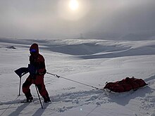 Chandi training in Finse, Norway, in 2021 Polar-preet-training in Finse Norway.jpg