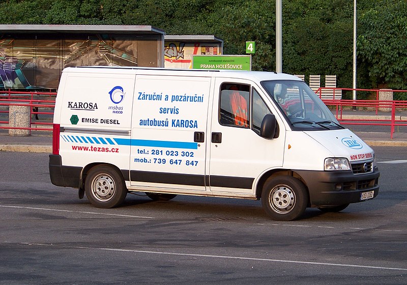 File:Praha, Nádraží Holešovice, Fiat Ducato TEZAS.jpg