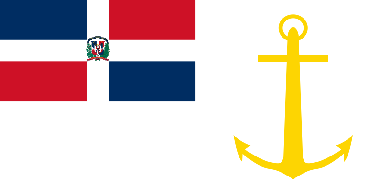 Ficheiro:Presidential Standard of the Dominican Republic (At Sea).svg