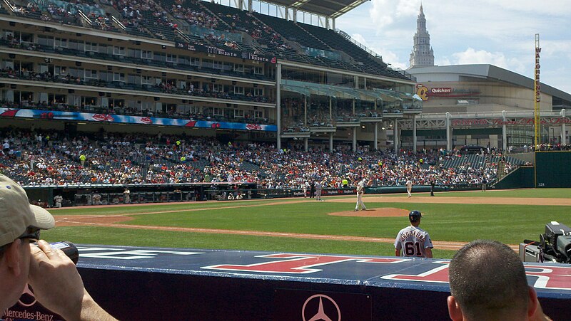 File:Progressive Field view from above visitor dugout.jpg