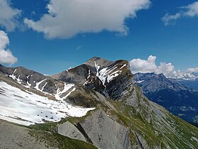 Les Quatre Têtes vues depuis le sud-ouest.