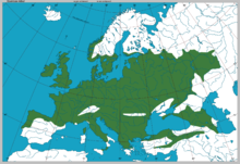 Hariliku tamme levila Euroopas