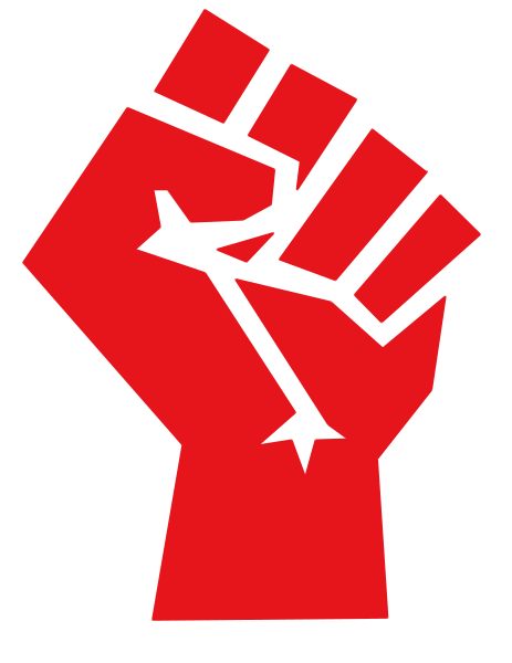 File:Red stylized fist.svg