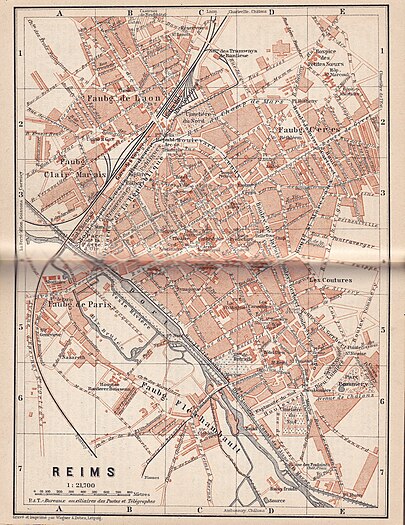 Plan de Reims 1908.