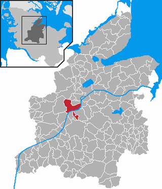 Elhelyezkedése Schleswig-Holstein térképén