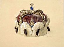 Drawing of the archducal hat Richard Fallenboeck 001.jpg