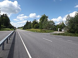 Riga-Pskov highway in Naapka