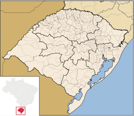 Location of Nova Hartz in Rio Grande do Sul