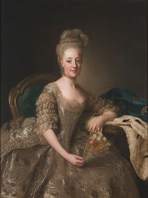 Hedvig Elisabeth Charlotte, Duchess of Södermanland. Portrait by Alexander Roslin, 1774.