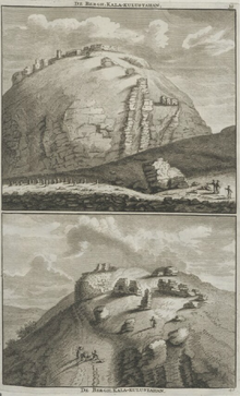 Ruins of Gulustan Castle, by de Bruyn, 1714.png