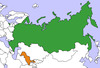 Location map for Russia and Uzbekistan.