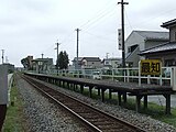 東日本大震災前の最知駅ホーム（2009年8月）