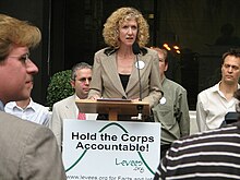 Rosenthal hosts a press conference on the First Anniversary of the Worst Civil Engineering Disaster in U.S. History, August 29, 2006 Sandy Rosenthal.jpg