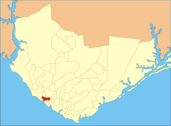 Localização do bairro Santo Antônio no mapa geográfico de Manaus.