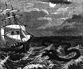 1800-luvun piirros merikäärmeestä.