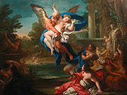 セバスティアーノ・コンカ『オレイテュイアを誘拐するボレアス』18世紀 ルーヴル美術館所蔵