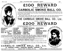 Advertisement by Carbolic Smoke Ball Co Second Carbolic Company advertisement.png