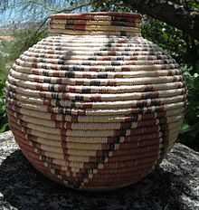 A Seri basket of the haat hanoohco style, Sonora, Mexico Seri olla basket 1.JPG