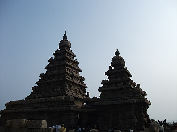 The Shore Temple, a UNESCO World Heritage Site on the shore of the Bay of Bengal.