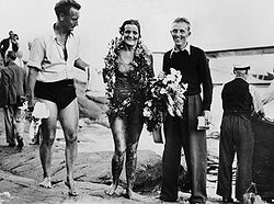 Sigge Bergman, Sally Bauer and Staffan Tjerneld 1938.jpg