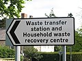 Sign for the Waste transfer station and Household waste recovery centre - geograph.org.uk - 818779.jpg