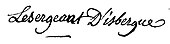 signature de Louis Joseph Thomas Le Sergeant d'Isbergues