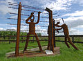 Sculpture sur le site du camp de concentration de Ladelund.