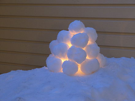 Snow lantern (candle inside)