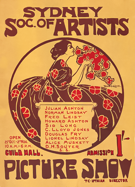 Society of Artists, Sydney poster 1907.png