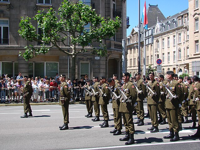 Luxembourg soldiers during National Day