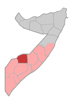 Location in Somalia.