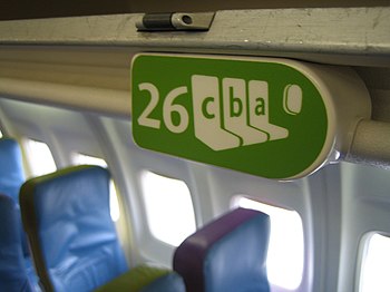 A seat graphic on a Song airplane.