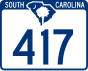 South Carolina Highway 417 marker