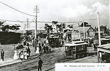 Opening ceremony for the Spit Junction tram line 3 November 1900 Spitt junction mosman 1900.jpg