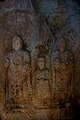 Standing Buddha Triad Carved on the Rock in Donmun-ri, Taean 01.JPG