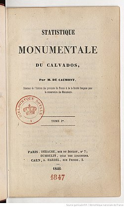 Imagem ilustrativa do artigo da Estatística Monumental de Calvados