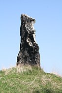 Der Menhir „Steinerne Jungfrau“ in Halle-Dölau