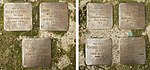 Stolperstein in Hanover for Chaim and Esther and Max Kraushaar and Chaje and Pinkas Springer as well as Chaskel and Hirsch Springer.jpg