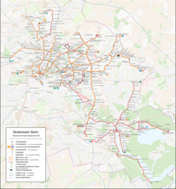 A vonalhálózat 2015 szeptemberében