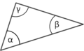 The sum of angles A, B, and C is equal to 180 degrees.