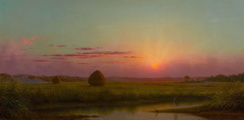 File:Sunset over the Marsh-Martin Johnson Heade.jpg