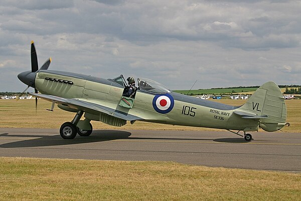 Supermarine Seafire F Mk XVII of the type used by 766 NAS