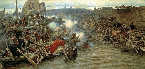 Conquest of Siberia by Yermak, painting by Vasily Surikov